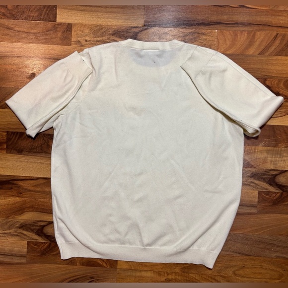 ModCloth Ivory Pearl Bow Neck Sweater Business Size 1X Christmas - Picture 2 of 6